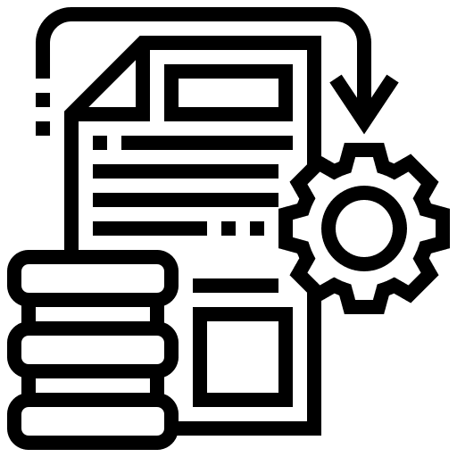 Data processing storage data processing management icon