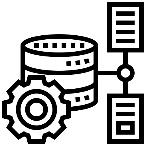 Database storage database file network technology icon