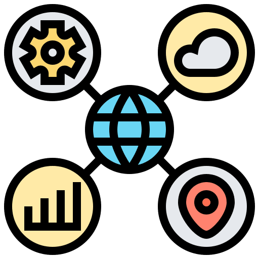 Data classification networking group business icon
