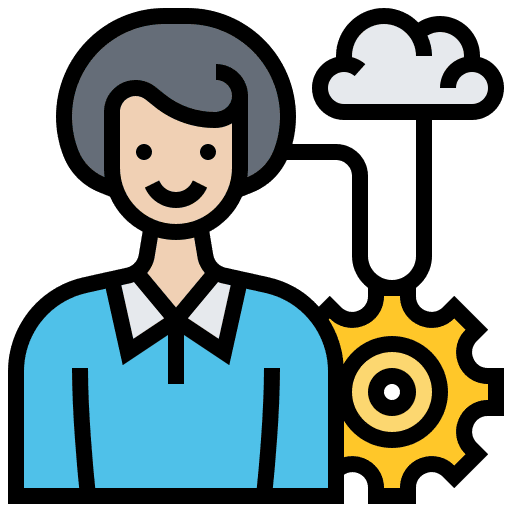 Characteristic business and finance mindset character icon
