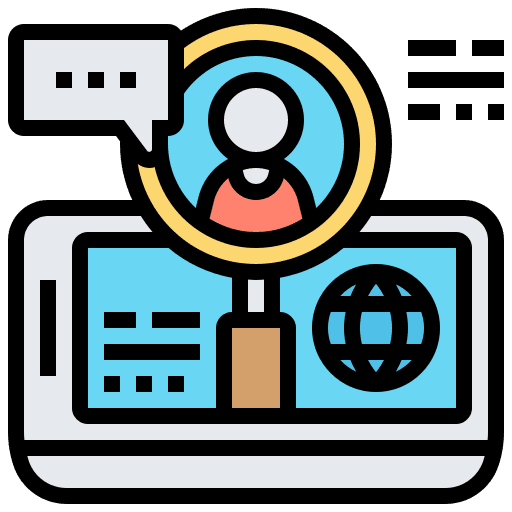 Hiring data outsourcing information icon