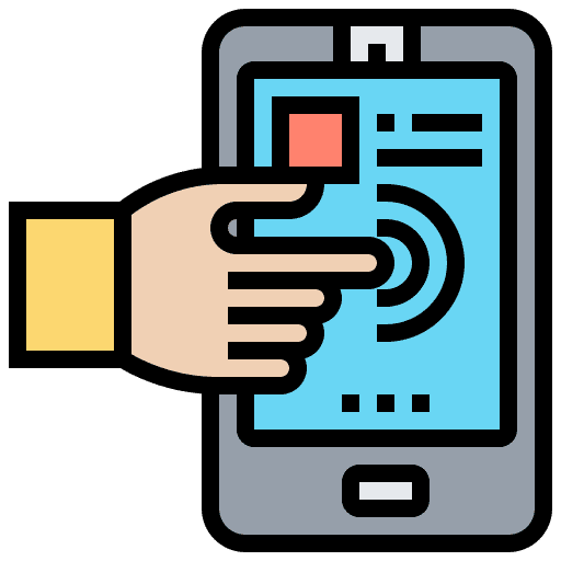 Interactive interface mobile interactive icon