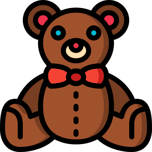Bear child toy play icon