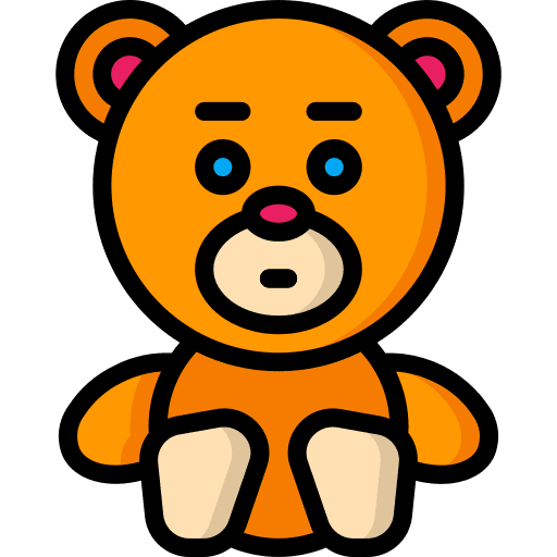 Bear kid and baby bear teddy icon