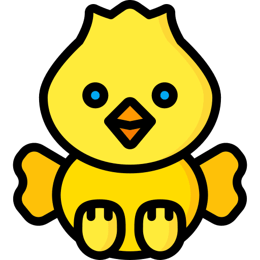 Chick farm animal child icon