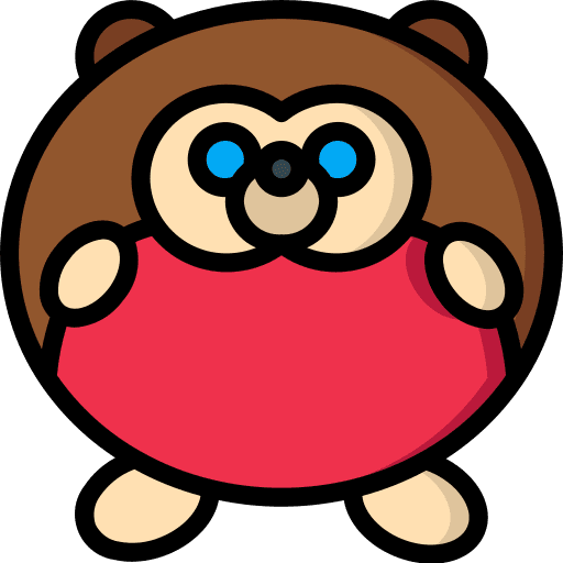 Hedgehog soft kid and baby teddy icon