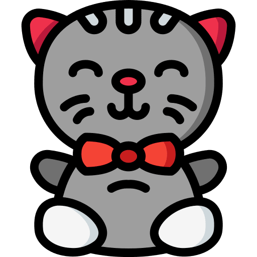 Kitten happy cat kid and baby icon