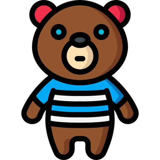 Bear kid and baby teddy shirt icon