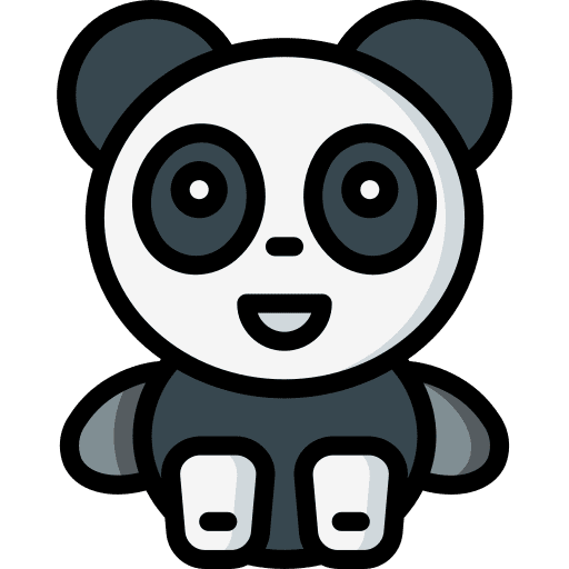 Panda bear toy panda icon