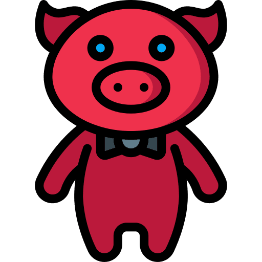 Pig animal farm child icon