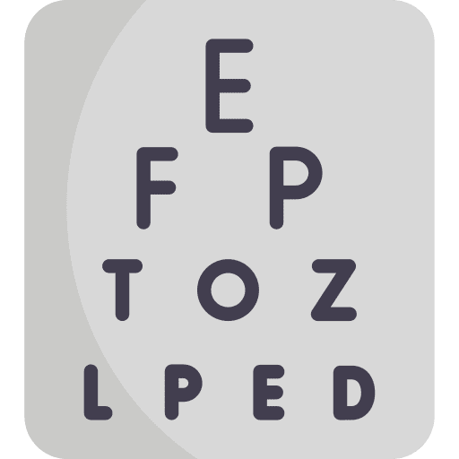 Eye test vision ophthalmology optometrist icon