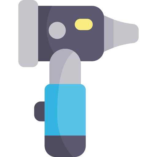 Otoscope medical healthcare and medical tool icon