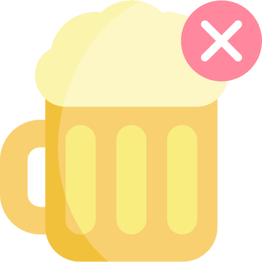 No alcohol cancel no drinks no alcohol icon