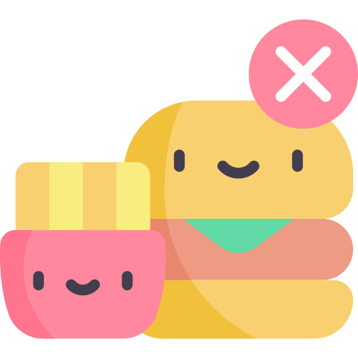 No junk food diet burger fast food icon