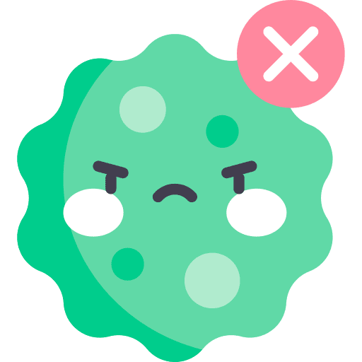 No virus prohibition bacteria research icon