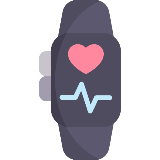 Smartwatch activity log heart rate smartwatch icon