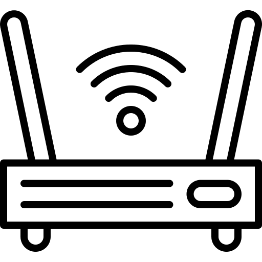 Wifi router access point buildings gateway icon