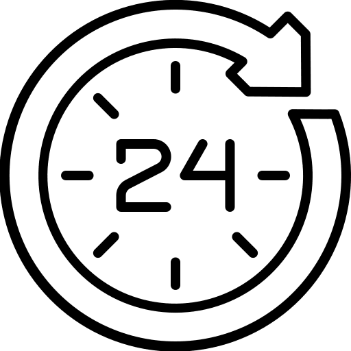 24 hours help customer service 24 hours icon