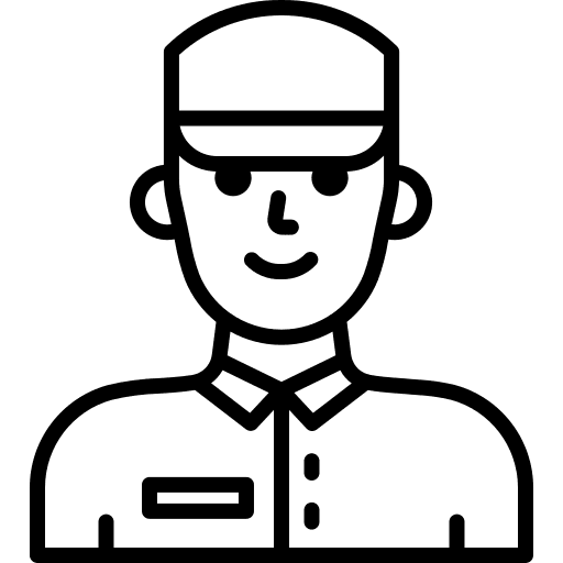 Bellboy doorman professions and jobs concierge icon