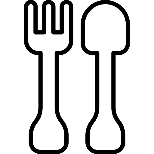 Cutlery fork fast food spoon icon