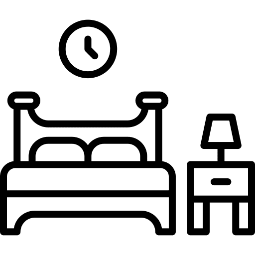 Room bed holidays buildings icon