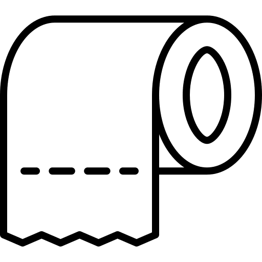 Toilet paper hygiene buildings bathroom icon