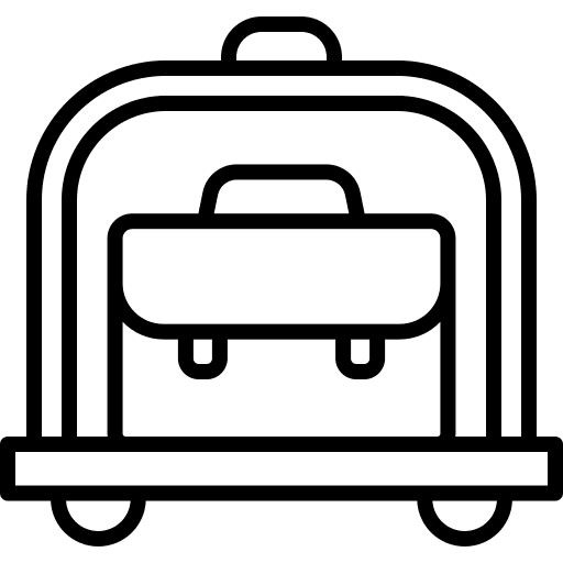 Trolley hand luggage hotel cart furniture and household icon