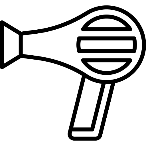 Beauty salon hairdryer wellness icon