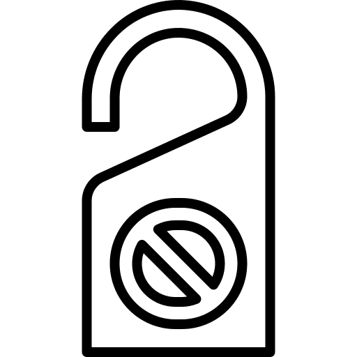 Door hanger buildings signaling do not disturb icon