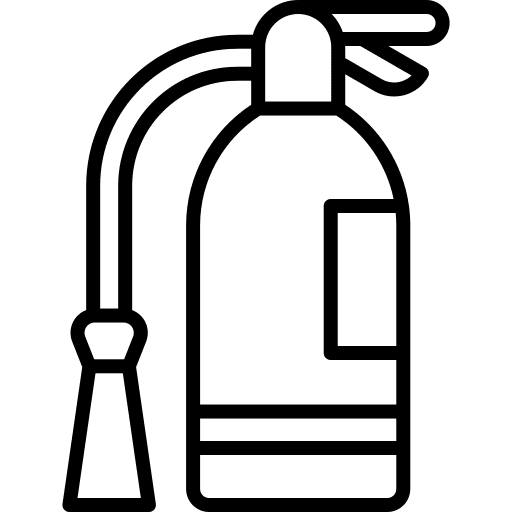 Fire extinguisher security fire extinguisher construction and tools icon