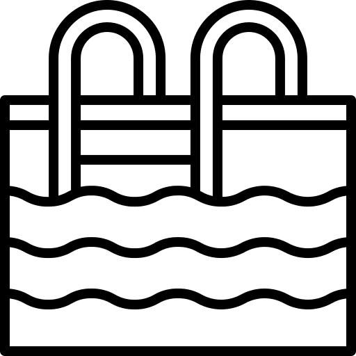 Swimming pool summertime ladder sports and competition icon