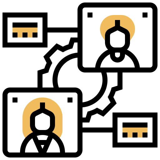 Human resources talent search business and finance selection process icon