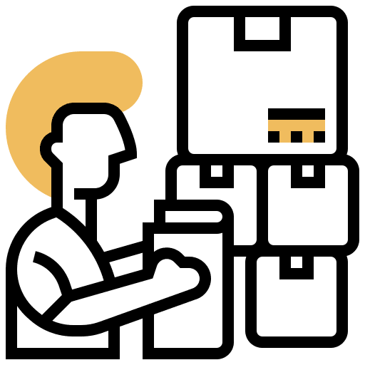 Inventory box package product icon