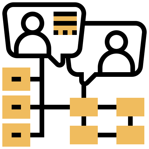 Management business organized management icon