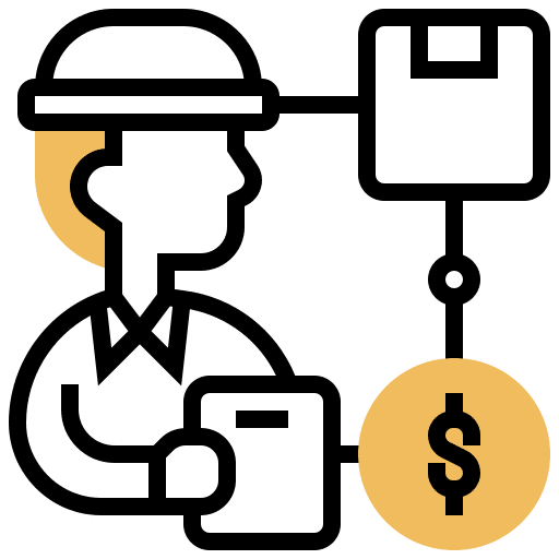 Supply control shipping and delivery supply chain icon