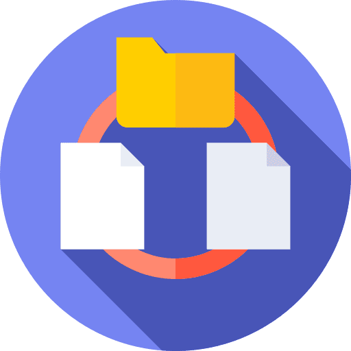 File sharing files and folders file data storage icon