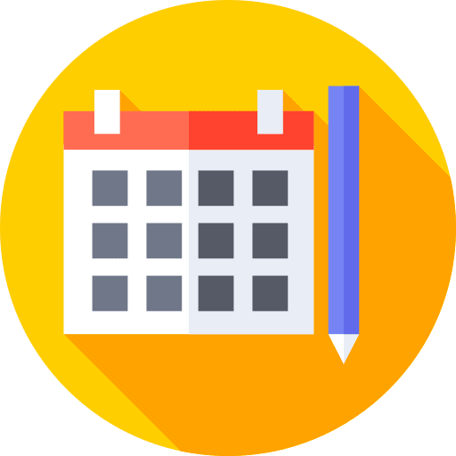 Calendar education time and date administration icon