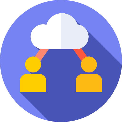 Cloud shared folder server web icon
