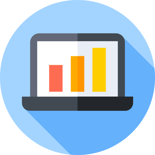 Laptop web programming business seo and web icon