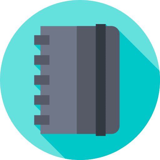 Notebook business agenda spring notebook icon