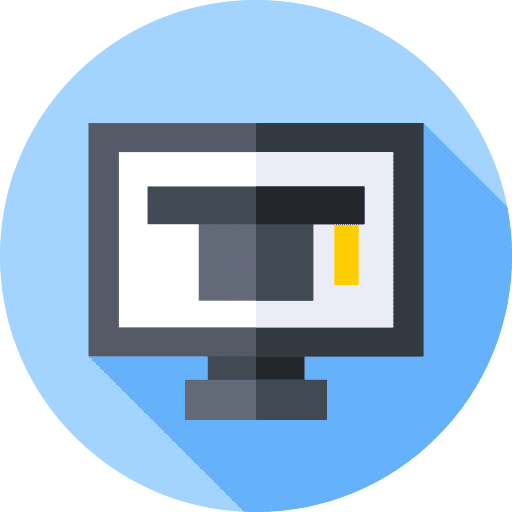 Online education course online education mortarboard icon