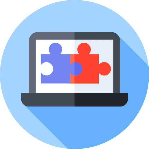Puzzle computer education puzzle pieces icon
