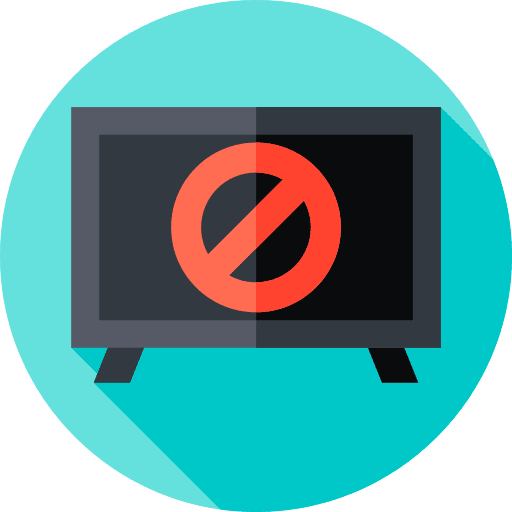 Tv cancel monitor prohibited icon