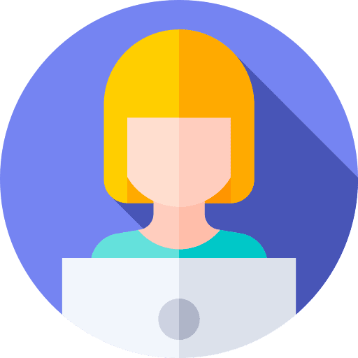 Worker people computer avatar icon