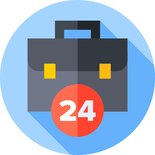 24 hours 24 hours delivery support commerce icon