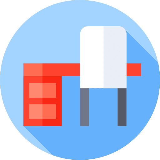 Desk office graphic designer work from home icon