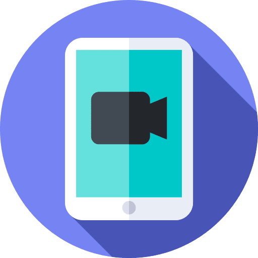 Smartphone recording camera video call icon