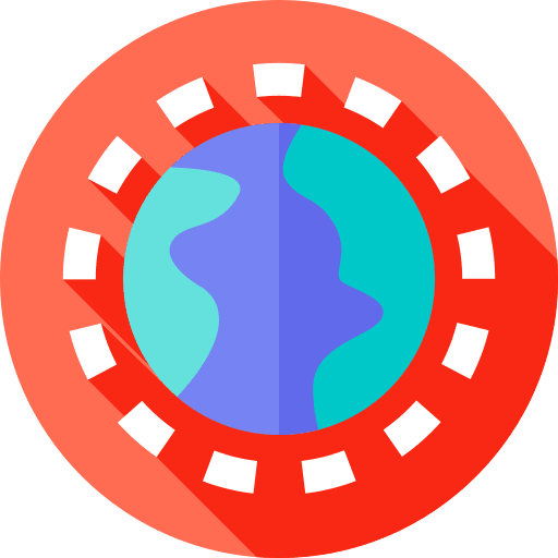 World planet earth maps and flags maps and location icon
