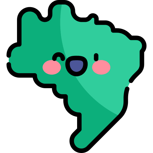 Brazil map territory brazilian icon