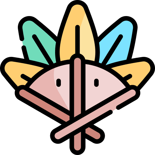 Fan hand cultures birthday and party icon